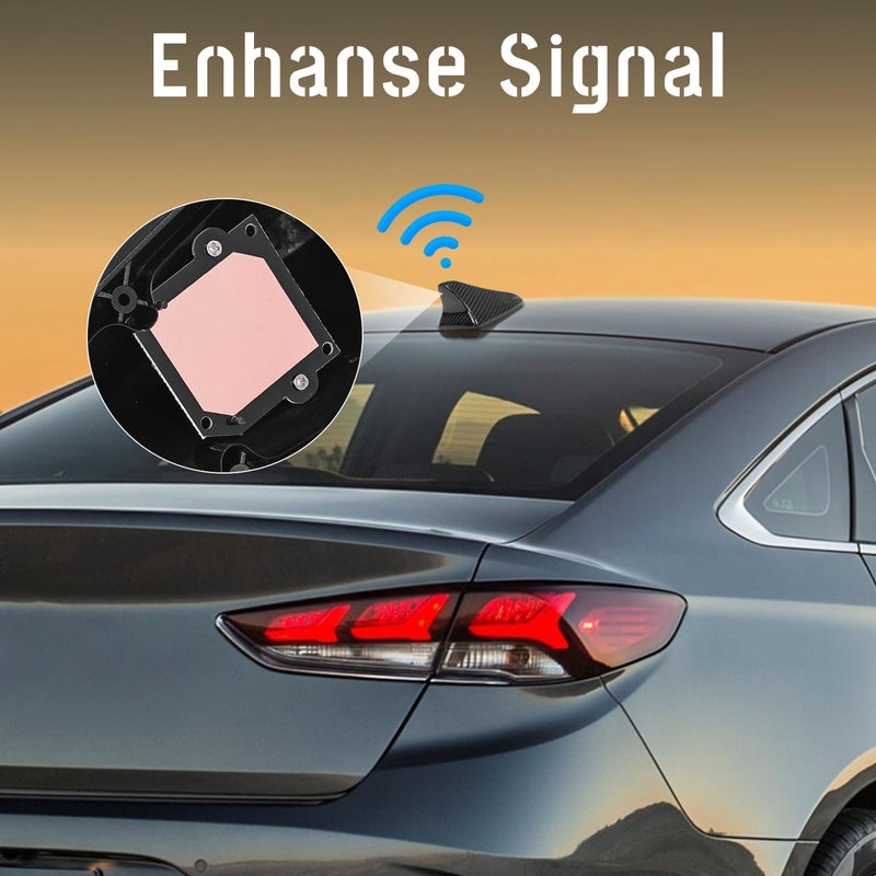 AMSPRAC Real Carbon Fiber Shark Fin Antenna Cover,Car Roof Antenna Caps fit for Kia Optima 2014-2020,Sonata 2015-2019,Genesis Sedan G80 2015-2017,Genesis Coupe 2013-2015,Elantra Sedan 2011-2016 - Image 5